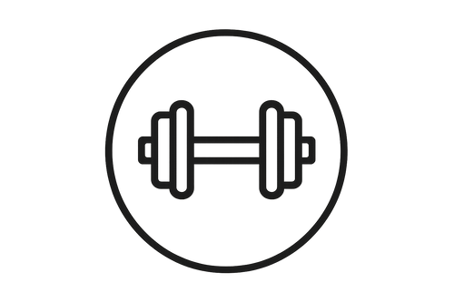 quero um logo fitness redondo minimalista 